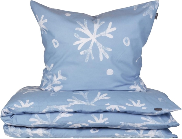 Schiesser Bettwäscheset Skadi - Feinbiber - 2-teilig - 155 x 220 cm - Blau