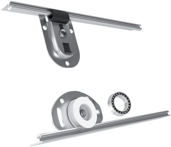 Schwebetrenschrank MES 2-trig Schrank 200 cm (mit Spiegel) Farbe: Schwarz , wei Bild 7