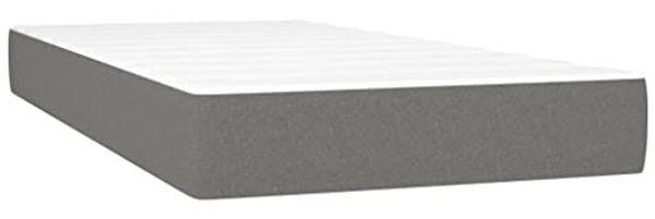 vidaXL Boxspringbett mit Matratze Dunkelgrau 200x200 cm Stoff, Härtegrad: H2 [3142362] Bild 5