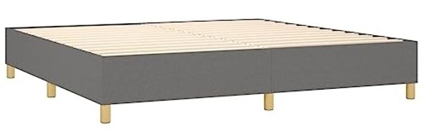 vidaXL Boxspringbett mit Matratze Dunkelgrau 200x200 cm Stoff, Härtegrad: H2 [3142362] Bild 4