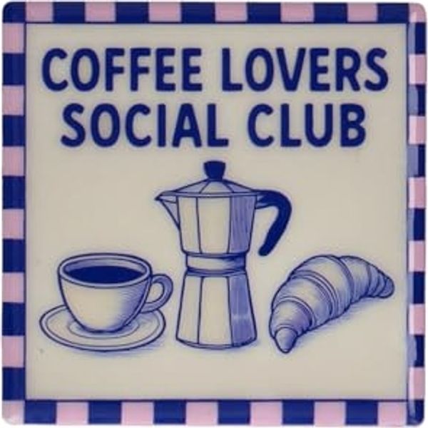 Giftcompany Platzset Love Tiles Untersetzer Coffee Lover blau 11x11cm