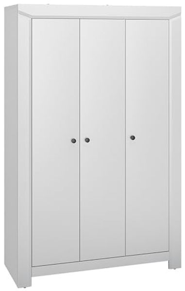 Kleiderschrank Terni Drehtürenschrank 127x51,5x200,5cm silbergrau