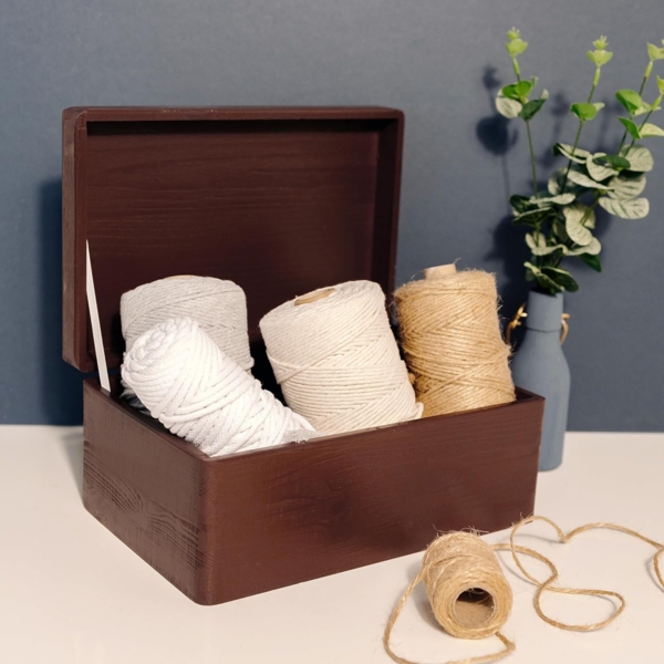 Creative Deco Holzkiste mit Deckel Groß Erinnerungsbox Baby Holzbox 30 x 20 x 14 cm, mit Scharnieren Bild 6