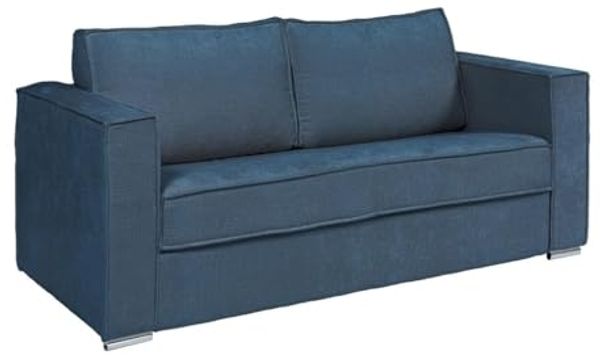 Vente-unique - LORETO Sofa Stoff Blau - B 223 cm95 cm x H 90 cm x L 215 cm Bild 2