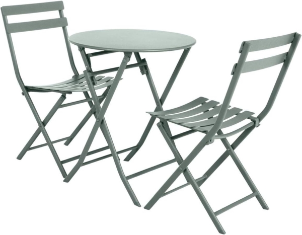 Hespéride - Runder klappbarer Gartentisch Greensboro Olivgrün - 2 Plätze - Olivengrün Bild 4