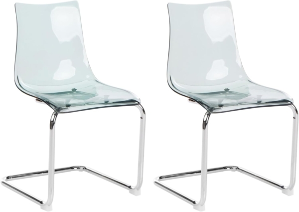 Esszimmerstuhl 2er Set MARSHALL Transparent