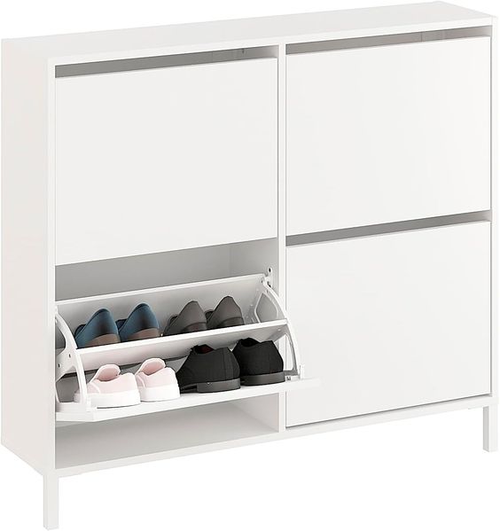 KOMTO Schuhschrank Trek 4 - Schuhregal Geschlossen mit 4 Klappen