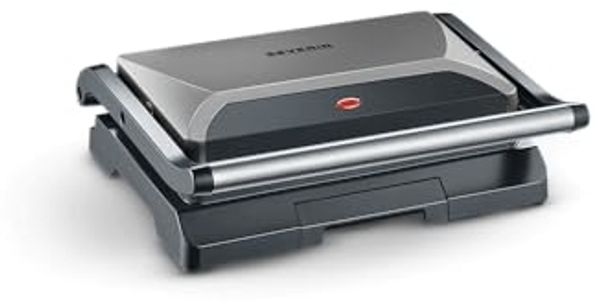 Severin 'KG 2394' Kontaktgrill, Edelstahl grau-metallic schwarz, 8,5 x 22,5 x 27 cm