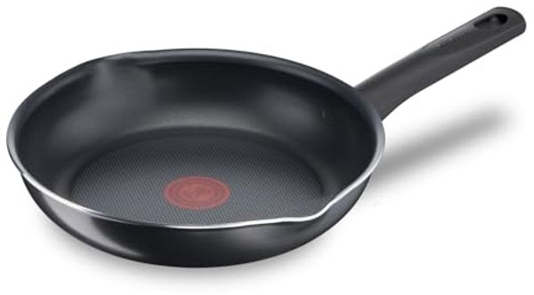 Tefal B56408 Day by Day On Bratpfanne | 32 cm | Antihaftbeschichtung | Thermo-Signal | für alle Herdarten AUßER Induktion | tiefe Form | Aluminium | Schwarz