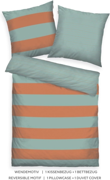 TOM TAILOR HOME Bettwäsche BOLD STRIPES in Gr. 135x200 cm, 155x220 cm oder 200x220 cm, Renforcé, 2 teilig, new bedroom, mit farbigem Markenreißverschluss Bild 2