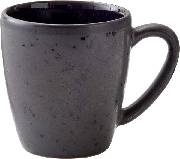 Bitz Becher mit Henkel klein black / darkblue 0,19 l