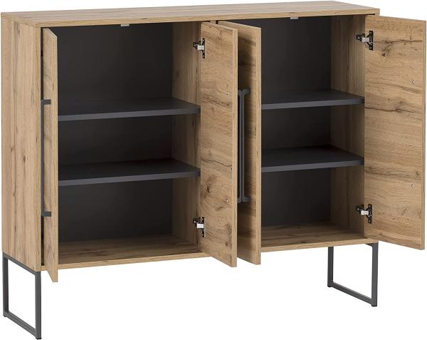 SCHILDMEYER Kommode Sideboard Schrank Anrichte eiche landhaus 112,4 x 94,2 x 33 cm Bild 5