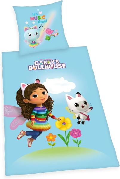 Dreamworks Gabby’s Dollhouse Babybettwäsche Gabbys Dollhouse, Renforcé, 2 teilig, mit tollem Motiv