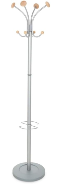 hjh OFFICE Garderobenständer Space Stahl Silber