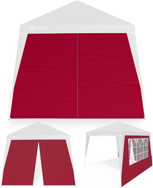 Deuba 2x Seitenwand Pavillon Capri Wasserabweisend Rot 250x250cm