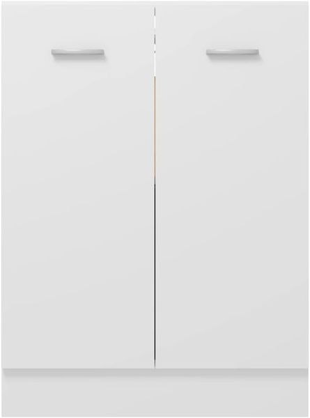 vidaXL Unterschrank mit 2 Regalböden Küche Schrank Küchenzeile Küchenmöbel Küchenschrank Küchenunterschrank Weiß 60 x 46 x 81,5 cm Holzwerkstoff Bild 7