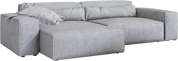 Ecksofa Sirpio XL 270x170 cm Mikrofaser, Recamiere variabel, Grau