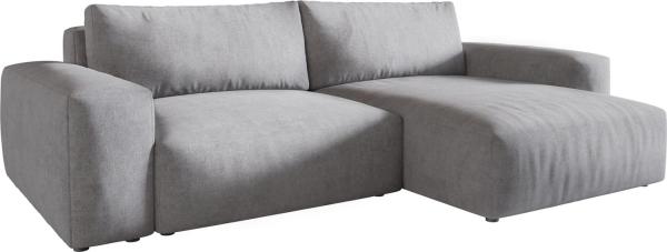 Ecksofa Lanzo XL 270x180 cm Mikrofaser Grau Recamiere variabel