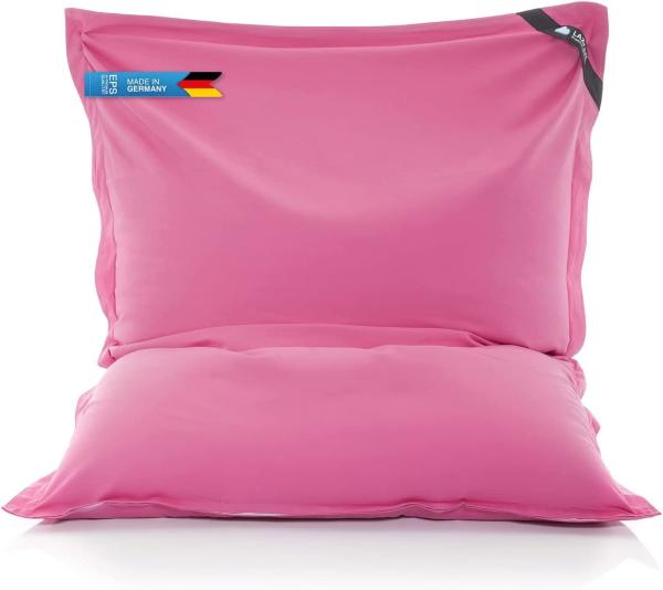 LAZY BAG Original Sitzsack XXL 400L Riesensitzsack aus Baumwolle 180x140 cm (Pink-Rosa)