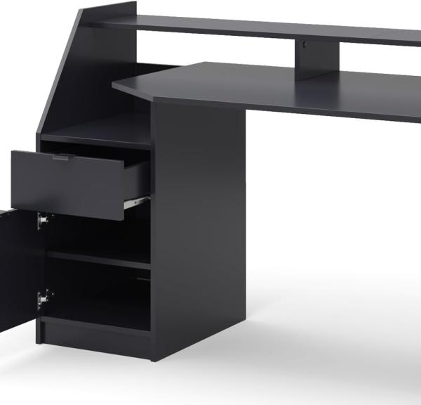Vicco 'Joel' Computertisch, Schwarz, 179,8 x 90,6 x 65,5 cm Bild 6