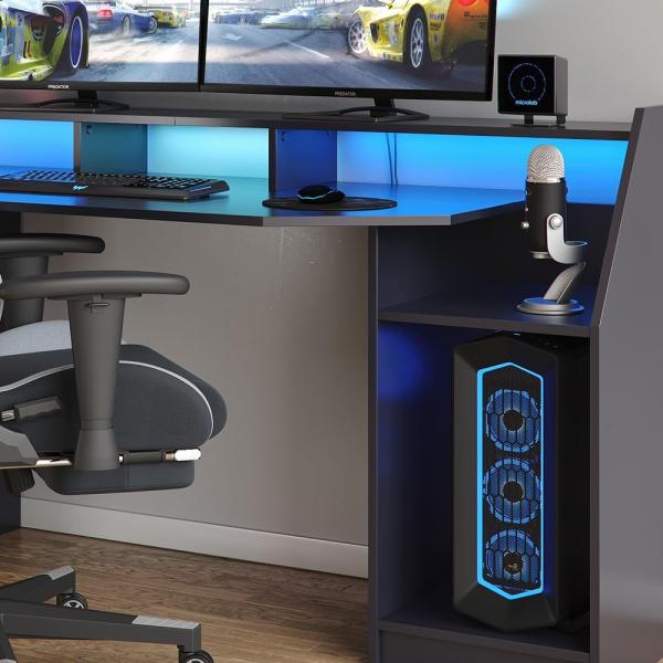 Vicco 'Joel' Computertisch, Schwarz, 179,8 x 90,6 x 65,5 cm Bild 5