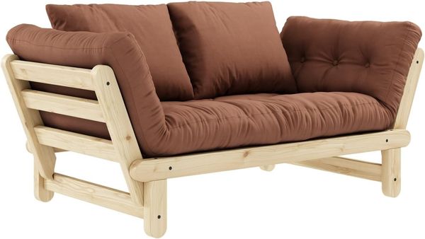 Karup Design Futonsofa BEAT Gestell Natur, Matratze Clay Brown