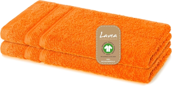 Lavea Gästehandtuch Bali, 30x50cm aus 100% Bio-Baumwolle, einzigartig weiche Gästetücher mit Aufhänger (Set, 6-St), hochwertiges und nachhaltiges Premium Gästetuch – saugstarke Faser
