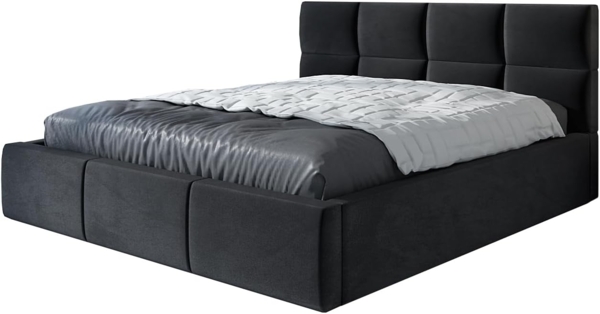 Polsterbett RADIC 160x200 mit Matratze, Bettkasten und Lattenrost. Farbe: Schwarz 20 Bild 2