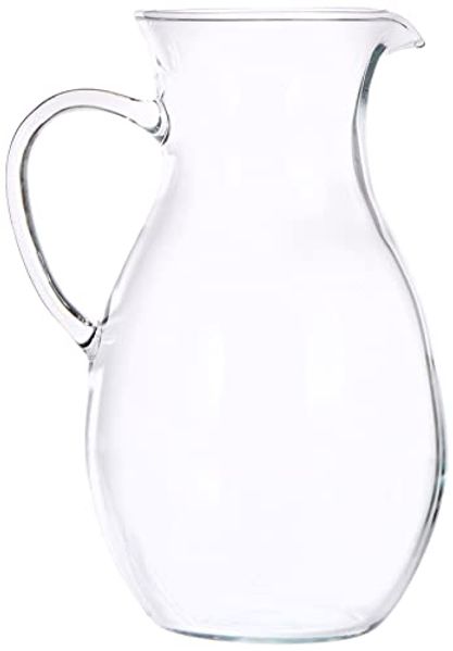 Glas Wasserkaraffe mit Henkel: gießt ohne zu tropfen Glas-Karaffe 1,0 L