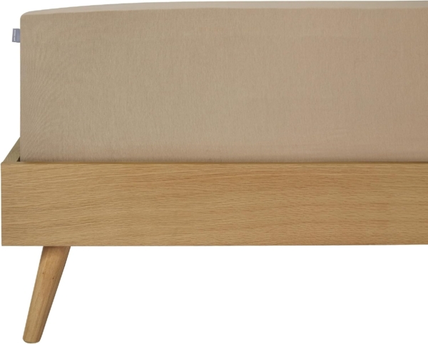 Schiesser 'Flexi' Spannbettlaken mit Gummizug, Jersey / Elasthan, Cappuccino, 100x200 cm