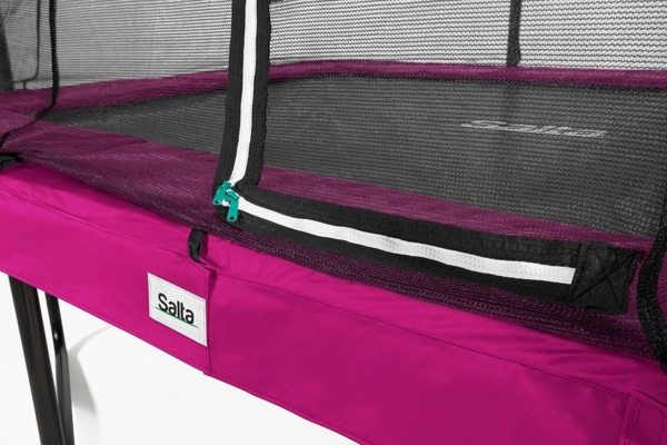 Salta 'Comfort Edition' Trampolin inkl. Sicherheitsnetz, rechteckig, Stahl pink, 249 x 214 x 153 cm Bild 2