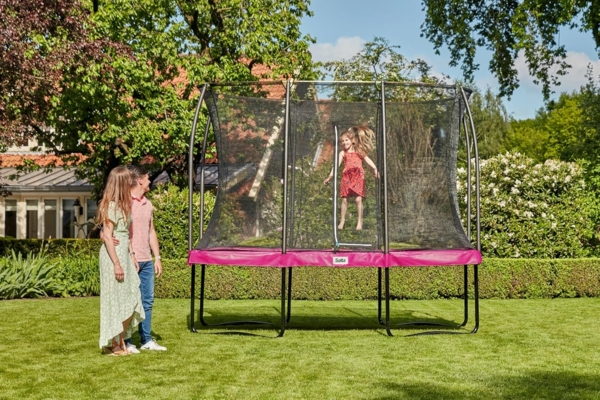 Salta 'Comfort Edition' Trampolin inkl. Sicherheitsnetz, rechteckig, Stahl pink, 249 x 214 x 153 cm Bild 7