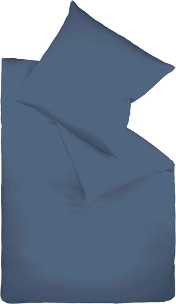 Fleuresse Mako-Satin-Bettwäsche colours denim 6073 155 x 200 + 80 x 80