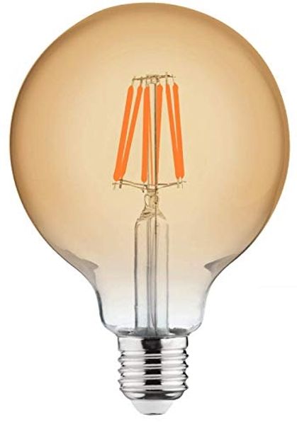 4 W E27 LED Filament Leuchtmittel Kugel Globe G125, Durchmesser 125mm | 350 Lumen | (2200 K) Warmweiß