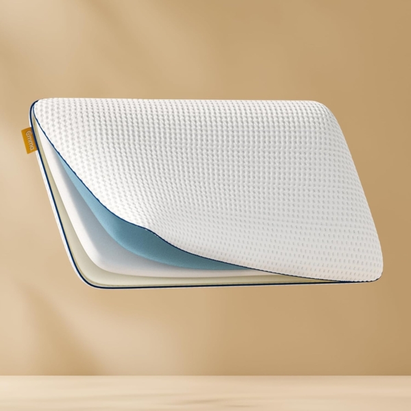 Emma 'Classic' ergonomisches Nackenkissen mit Memory Foam, Polyester weiß, 70x40