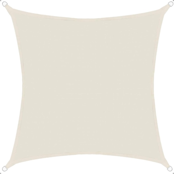 anndora Sonnensegel 5x5 cream quadratisch HDPE Bild 1