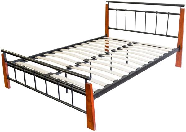 Metallbett inkl. Lattenrost 140x200 schwarz