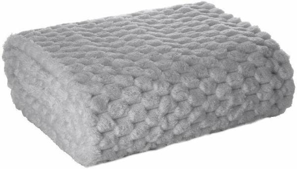 Wohndecke Kuscheldecke Decke MICROFASER Sofadecke Tagesdecke CINDY6 170x210 silber