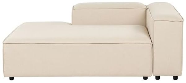 Beliani 'ARDAL' Rechtsseitige Chaiselounge, Polyester beige, 119 x 180 x 68 cm