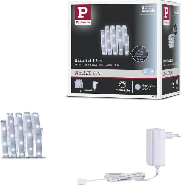 Paulmann No. 79872 MaxLED 250 Basisset beschichtet 1,5m IP44 Tageslichtweiß Protect Cover