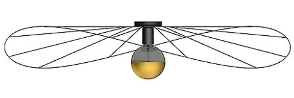 SOLLUX TH. 014CZ Wandleuchte/Deckenleuchte ESKOLA 110 schwarz Stahl 60W L: 110cm B: 110cm H: 17. 5cm dimmbar