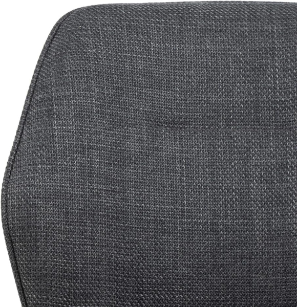 AC Design Furniture Aurelia 2er Set Esszimmerstühle mit Bezug in Dunkelgrau und Schwarzen Stahlbeinen mit Drehfunktion, Küchenstühle Ohne Armlehne, Esszimmermöbel, B: 51 x H: 88,5 x T: 61,5 cm Bild 6