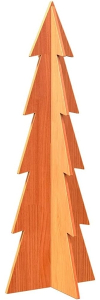 vidaXL Weihnachtsbaum zum Schmücken Wachsbraun 112cm Massivholz Kiefer 858173