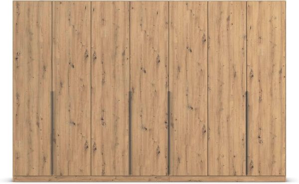 Rauch Möbel Alabama, Kleiderschrank für Schlafzimmer, Kinderzimmer, Wohnzimmer, Garderobe, Flur, 7-türig, mit Zubehör Classic, Farbe Eiche Artisan, Holz, Breite 315 cm Bild 8