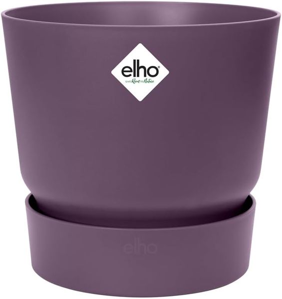 elho Greenville Rund 47 - Blumentopf für Innen und Außen - Selbstbewässerungstopf - 100% recyceltes Plastik - Ø 47.0 x H 44.0 cm - Lila/Vintage Pflaume