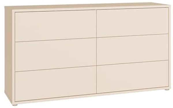 FORTE Sideboard Alice Springs, Kommode mit 6 Schubkästen, Breite 154,5cm, Schubkästen mit Vollauszug, grifflos,Push to open, Stauraum