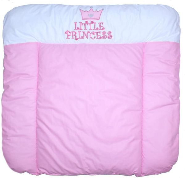 Wickelauflage mit Applikation -Princess Rosa Rosa - Wickeltischauflage Baby Auflage (70x50 cm)