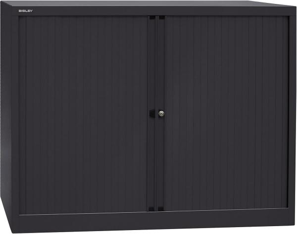 Bisley 'EuroTambour' Rollladenschrank, 120,0 cm, Schwarz, 2 Einlegeböden