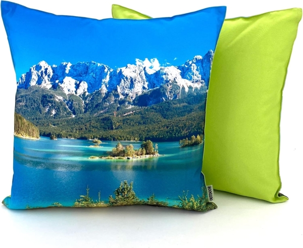 heimtexland Dekokissen Outdoorkissen 45x45 Outdoor Garten Deko Kissen, Lotus Effekt, schmutz- und wasserabweisend, inkl. Füllung Bild 2