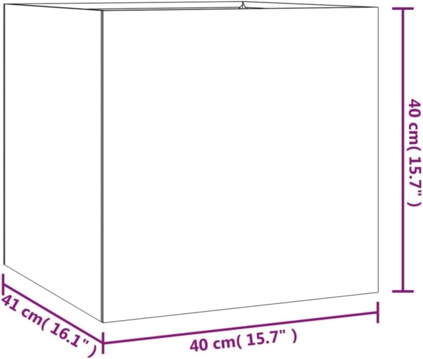 Pflanzkübel 40x41x40 cm Cortenstahl 824518 Bild 3